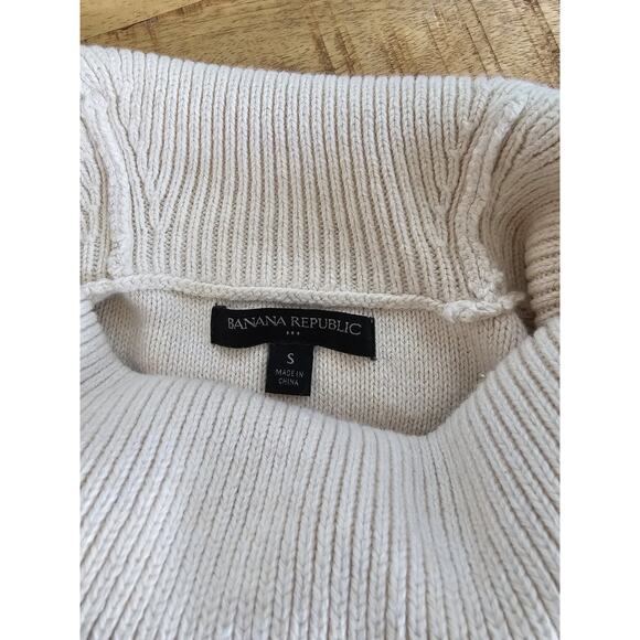 Banana Repulic Cableknit Sweater Dress Women's S NWT Ivory - Picture 7 of 9